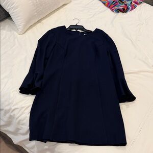 Trina Turk Navy Long Sleeve Dress